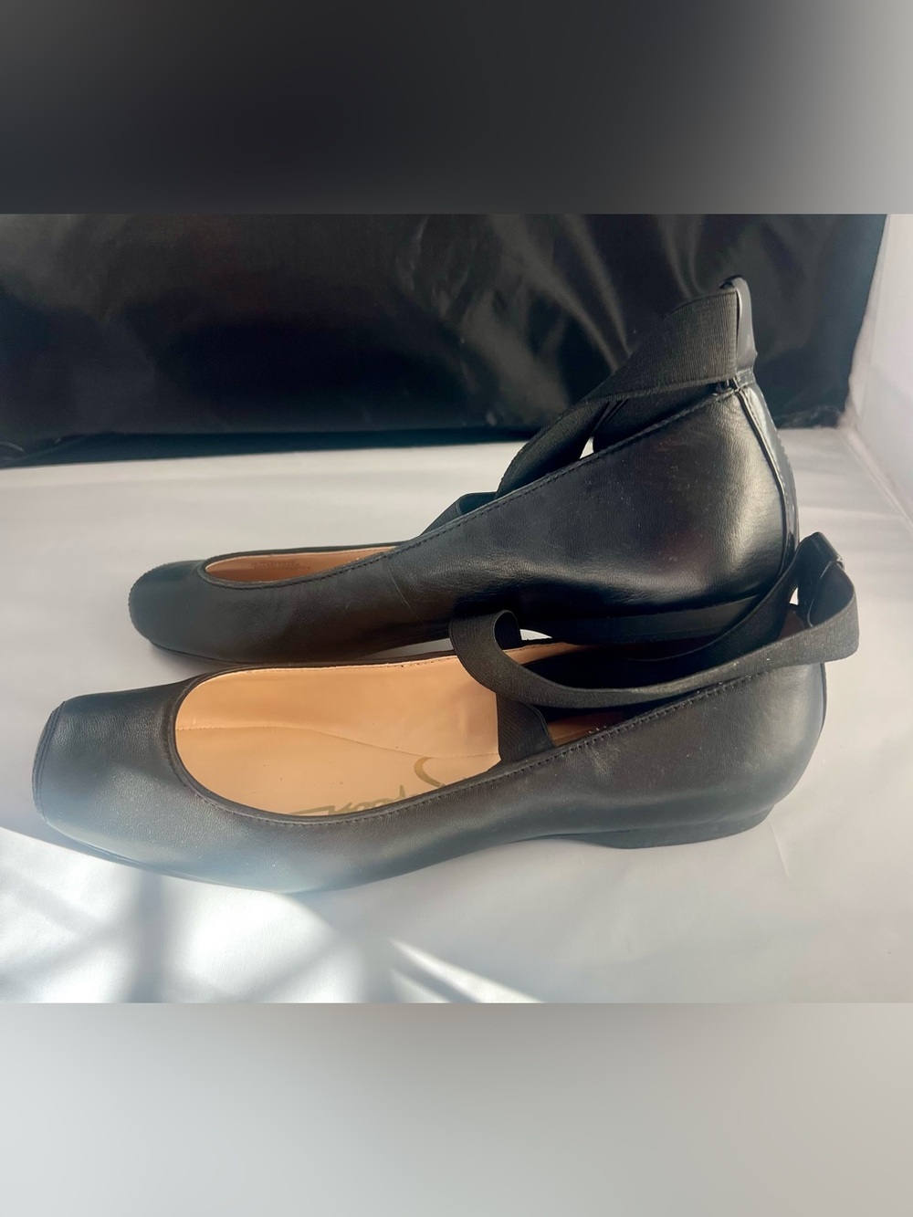 Jessica Simpson Mandalaye Elastic Criss-Cross Ankle Strap Ballet Flats 9.5M - Picture 3 of 7